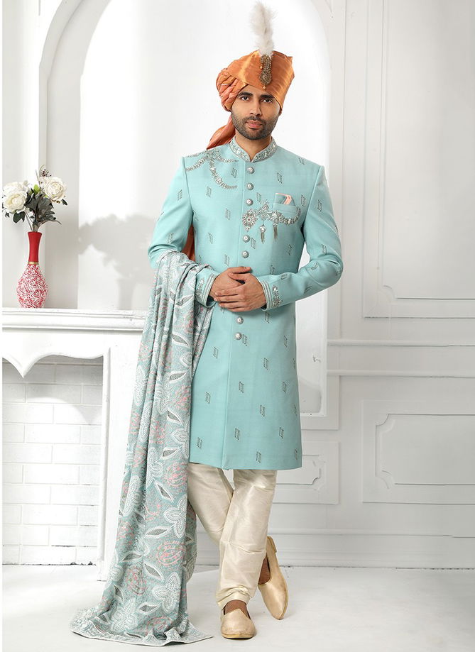 Wedding Wear Art Silk Wholesale Sherwani Collection